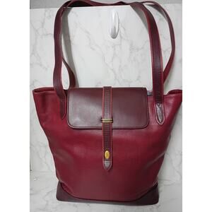 CARTIER Vintage Must de Cartier Trinity Bordeaux Calfskin Tote Bag - EUC